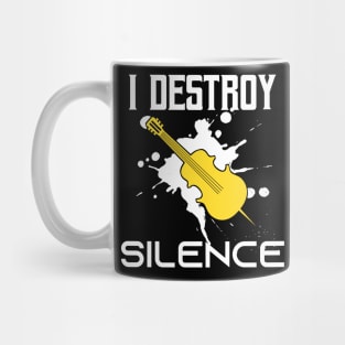 I Destroy Silence - Funny Saying Gift Ideas For Violin Player Birthday gift Mug